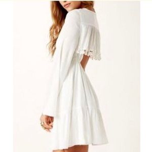 Free People Lace Trim Open Back Dress